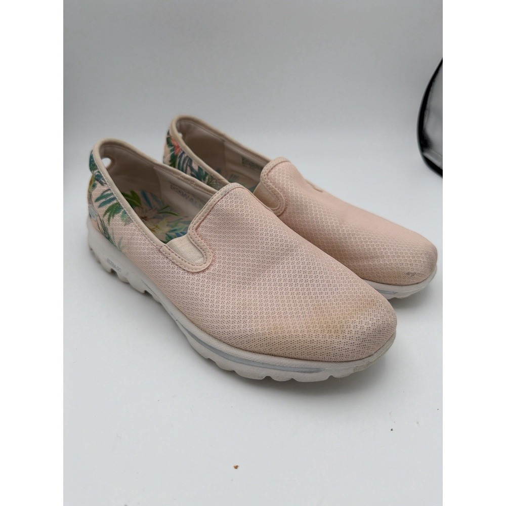 Skechers GOwalk Slip On Shoes Womens 9 Pink Mesh Tropical Ultra Go Comfort. 1681